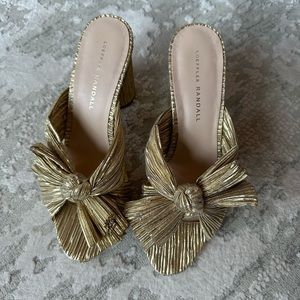 Gold Penny Knot Loeffler Randall Mules